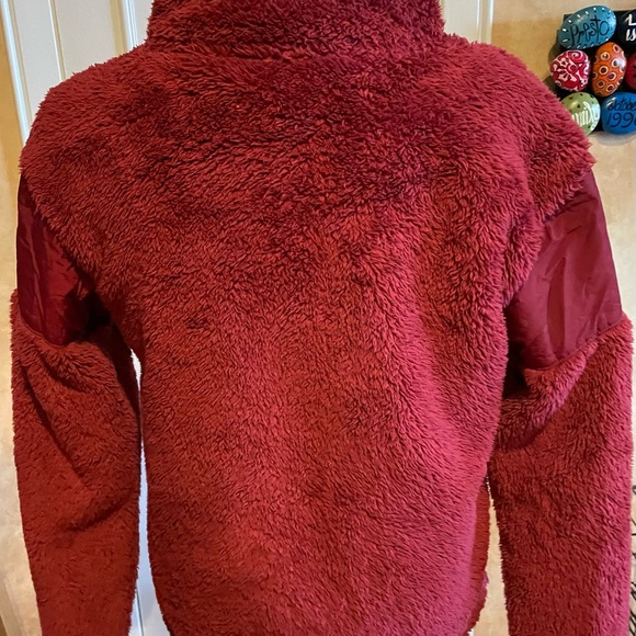 Victorias Secret Fleece Sweater Women Small Pullover 1/4 Zip Soft Maroon - Picture 4 of 4